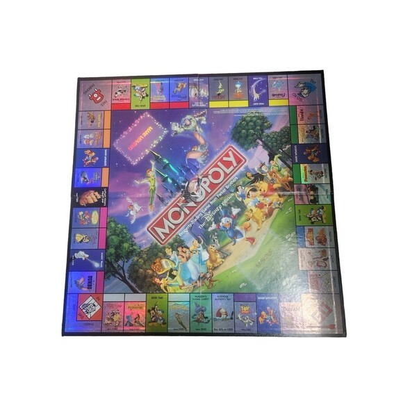 Disney Monopoly Board Game  Great Conditon 2001 Vintage Minus Rule Book - Picture 6 of 7